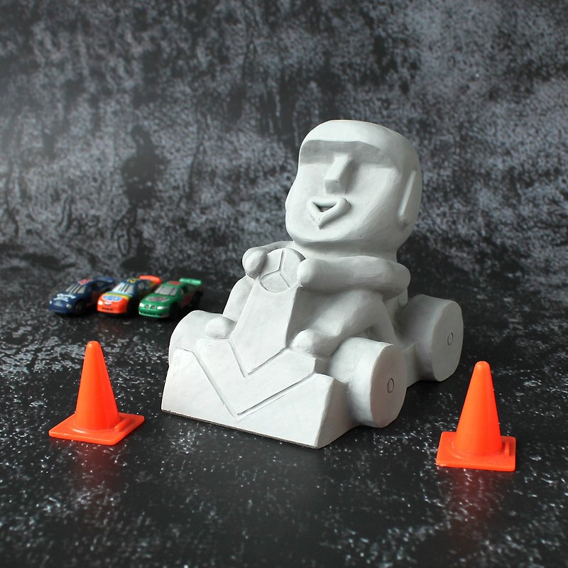 Cement Moai-Moai Kart Cement Kart - Stuffed Dolls & Figurines - Cement Gray