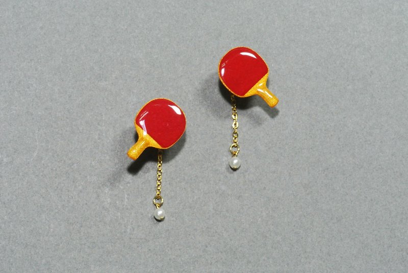 Ping Pong Earrings - Earrings & Clip-ons - Paper Red