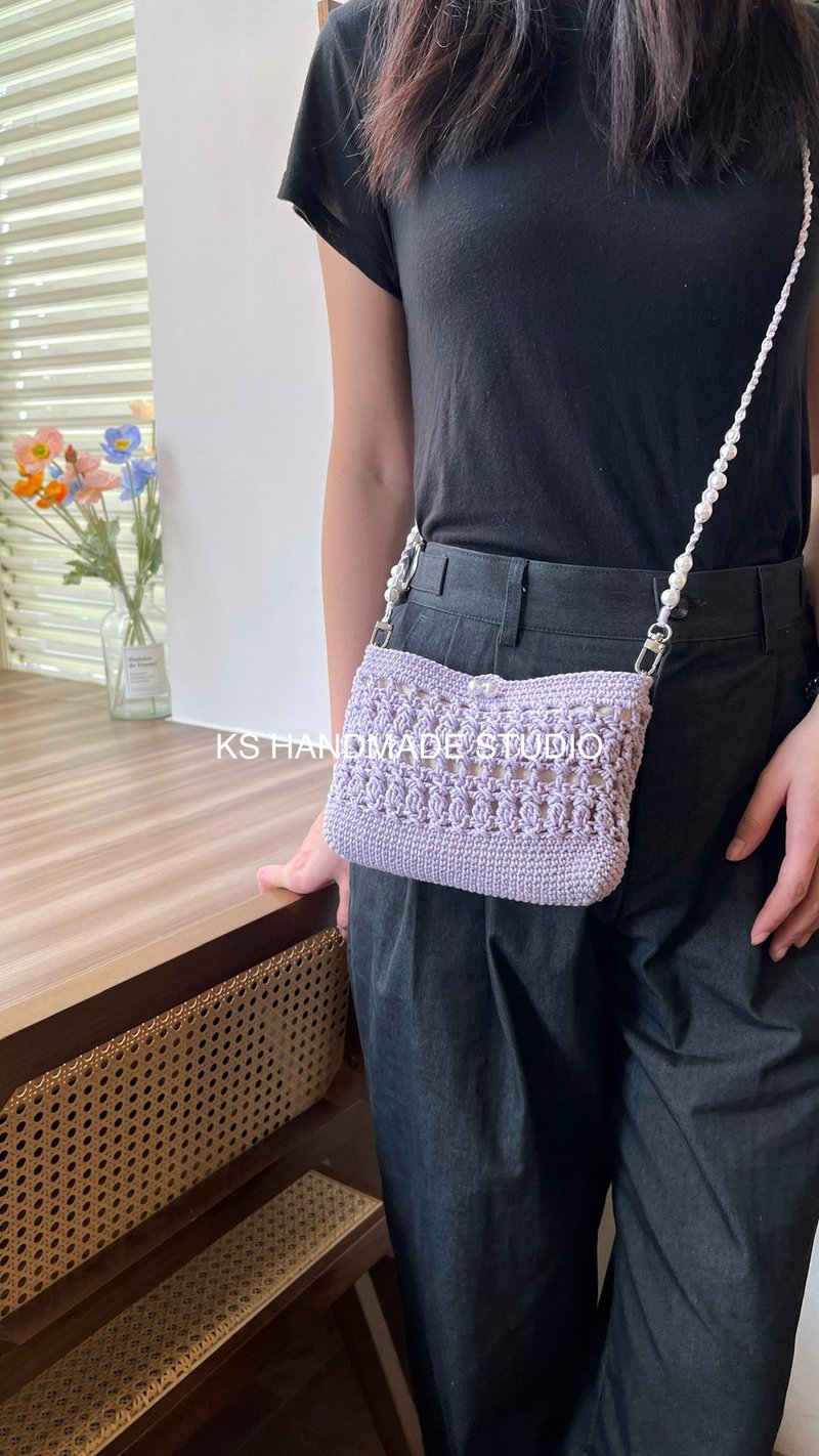 French pearl small side bag - Messenger Bags & Sling Bags - Cotton & Hemp 