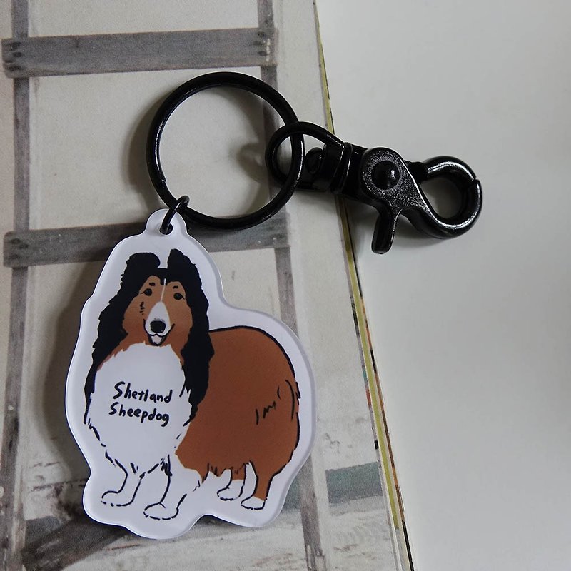Shetland key ring - Keychains - Acrylic Brown
