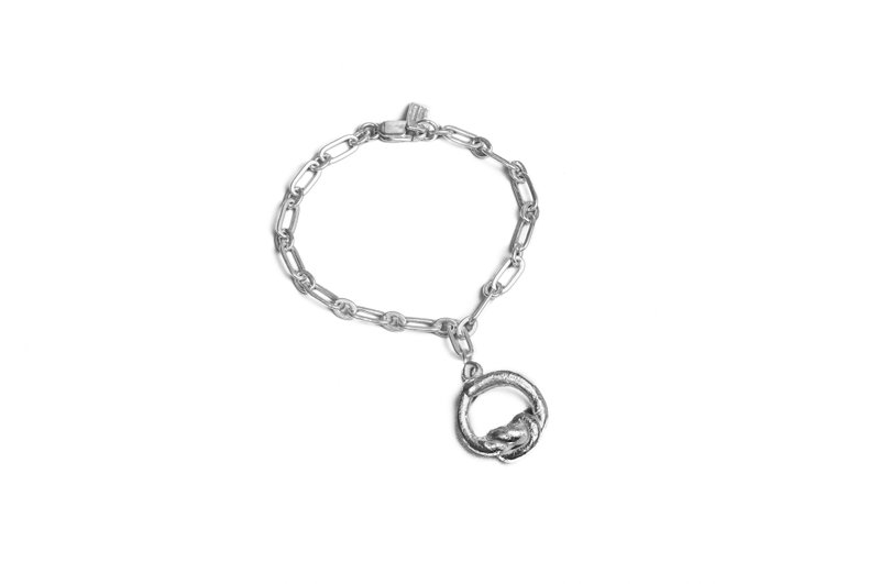 Knot Alphabet Bracelet Silver 99.99 / O / - Bracelets - Sterling Silver Silver