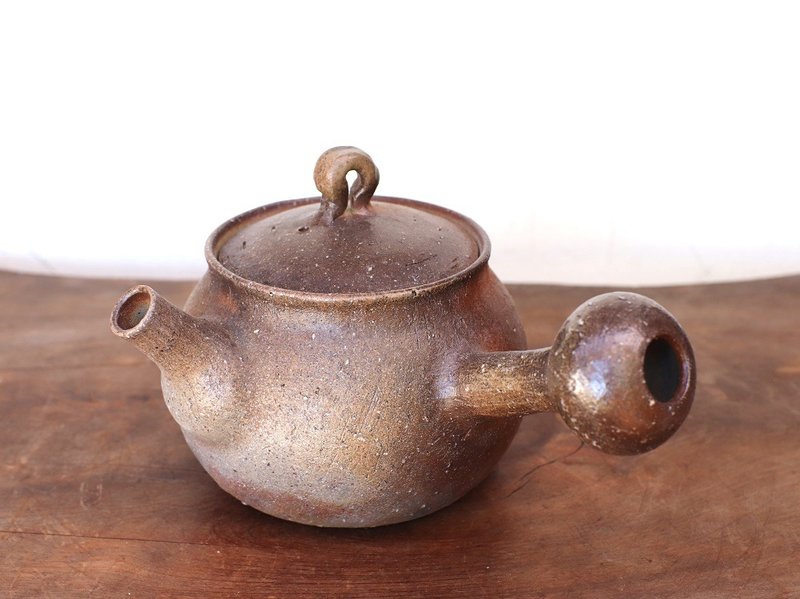 Bizen ware teapot k1-085 - Teapots & Teacups - Pottery Brown