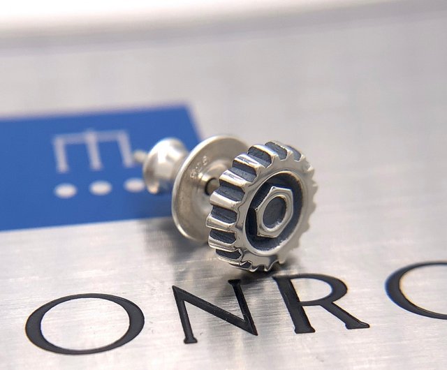 ギア/シルバー925 ピアス/片耳用/シンプル/シルバーアクセサリー