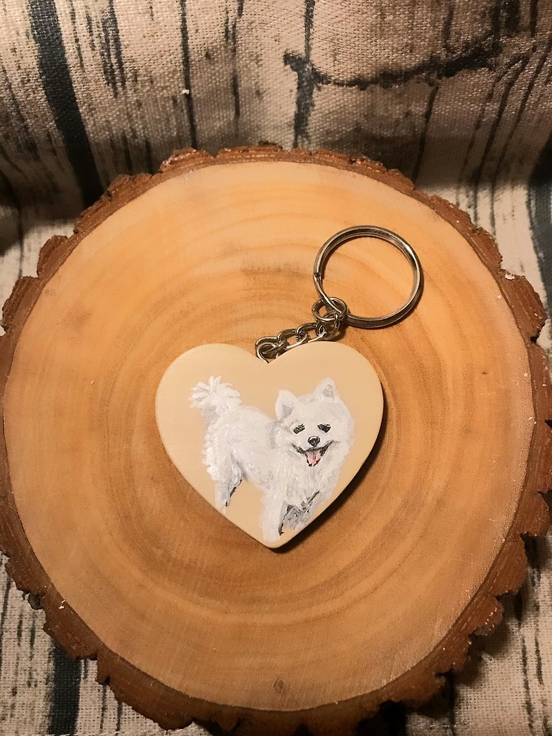 [The last out of print] hand-painted | key ring - Keychains - Wood 