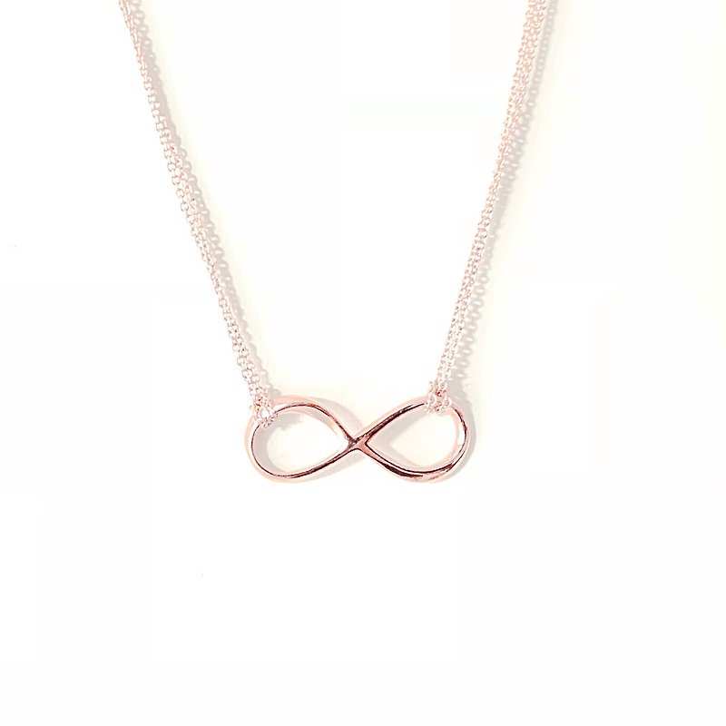 Love. Infinity necklace. Love Necklace - สร้อยคอ - โลหะ สีทอง
