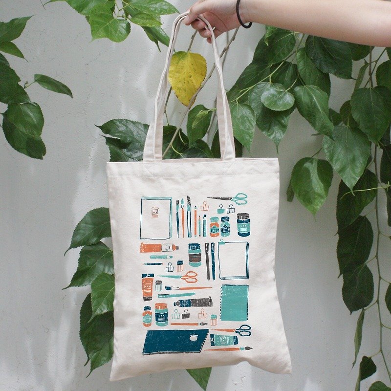 Shoulder bag-Drawing tool of designer - Messenger Bags & Sling Bags - Other Materials 