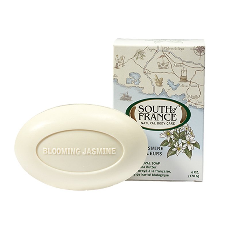 (Box damaged) South of France Marseille Soap Blooming Jasmine 170g (old packaging) - สบู่ - วัสดุอื่นๆ ขาว