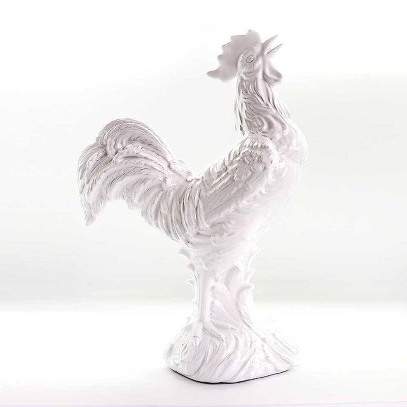 Italian VBC casa-pure white series 45CM cock head home decoration - Items for Display - Pottery White