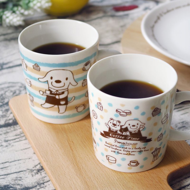 Mug to Cup Set - Mugs - Porcelain Blue