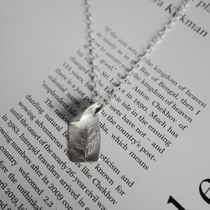 999 sterling silver [shade x book shade A] handmade necklace pendant - สร้อยคอ - เงินแท้ สีเงิน