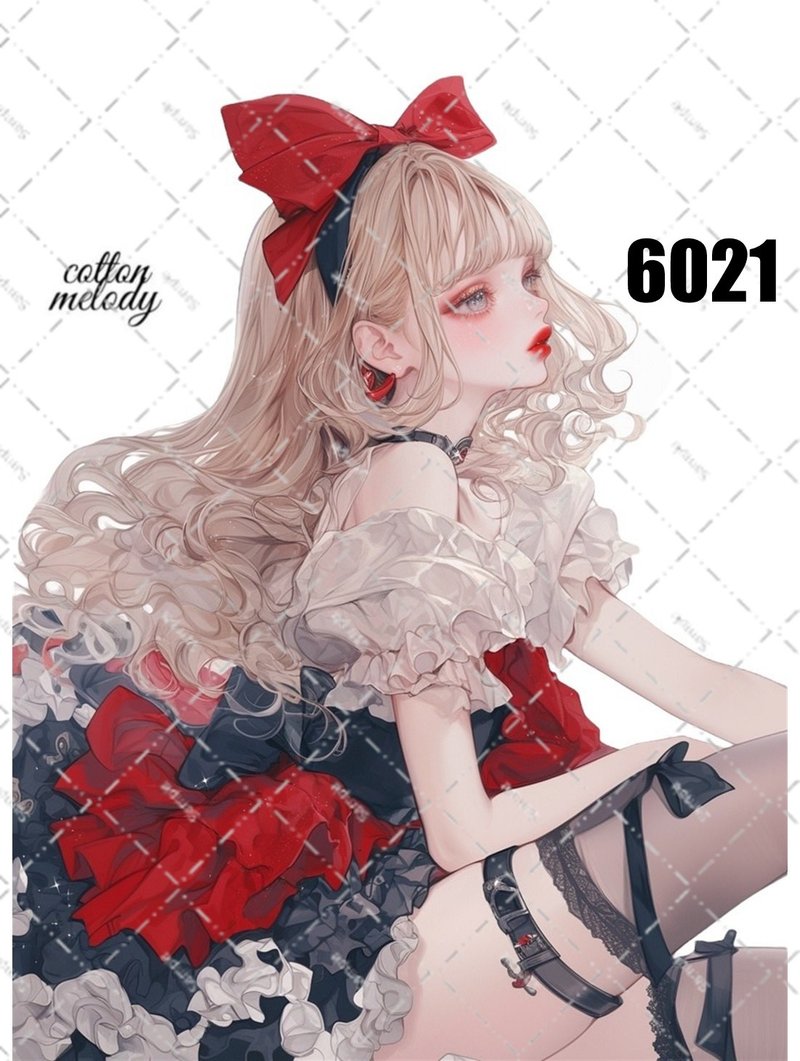 original sticker no.6021 人物ステッカー オリジナルステッカー 人物ステッカー 女の子ステッカー オリジナル人物ステッカー - 貼紙 - 紙 