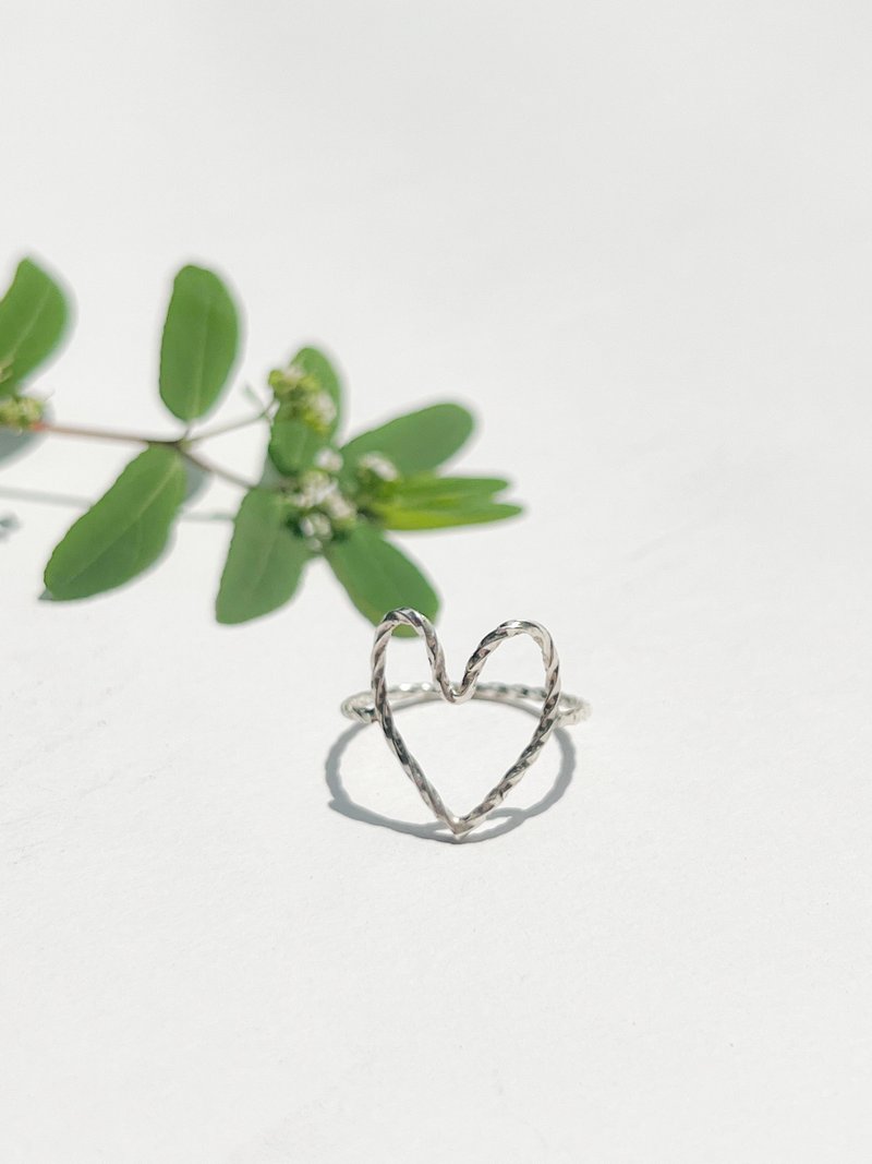 Heart wire ring /Silver925 - 戒指 - 純銀 