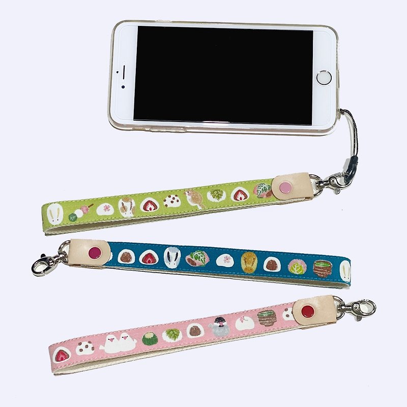 Japanese confectionery small animal mobile phone strap/ sling/ hand strap - เชือก/สายคล้อง - ผ้าฝ้าย/ผ้าลินิน หลากหลายสี