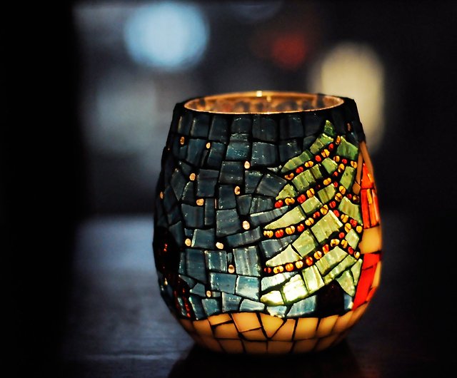 Stained Glass Votive Candle Holders
