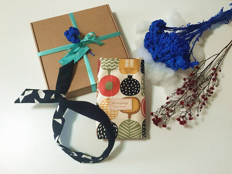 [Exchange gifts of choice] simple handbag + headband (Design Hall Jieke color selection) - เครื่องประดับผม - ผ้าฝ้าย/ผ้าลินิน 