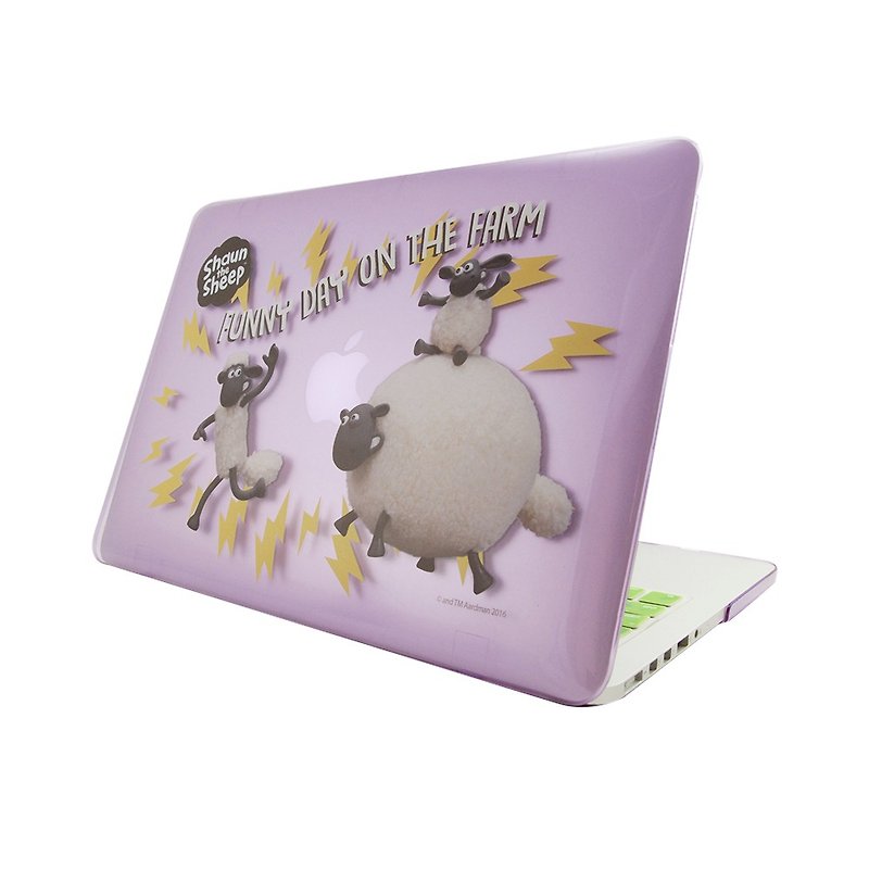 Smiled sheep genuine authority (Shaun The Sheep) -Macbook crystal shell: [Funny Day] (Purple) "Macbook 12-inch / Air 11.6 inch special" - เคสแท็บเล็ต - พลาสติก สีม่วง