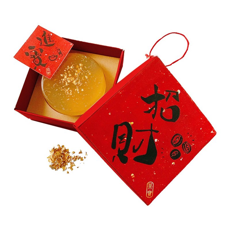 [Mother's Day Gift] [Graduation, Teacher Gift] Good Luck Spring Festival Couplets Gold Foil Soap (Lucky - Treasure) - Soap - Essential Oils Red