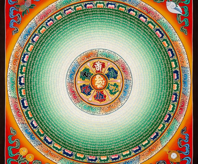 Thanka タンカ マンダラ 一点物〕タンカ - 金剛法界曼荼羅[31cm x 39cm] の通販[送料無料