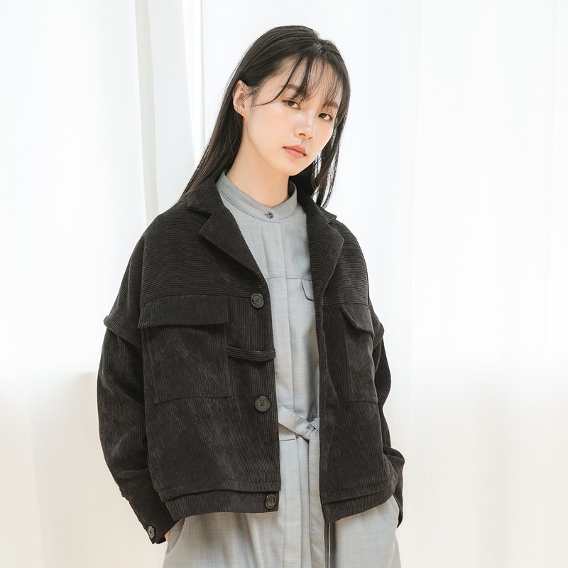 Tide_ Inspur Tooling Jacket_20AF300_Black - Women's Casual & Functional Jackets - Cotton & Hemp Black