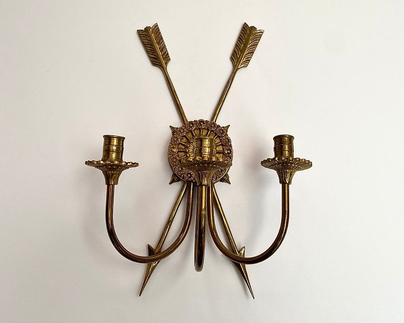 Antique Bronze Wall Candelabra, France, 1910 - Wall Décor - Other Metals Gold