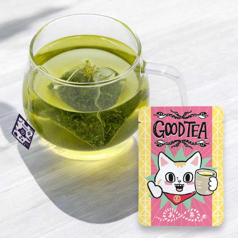 【預購】neneko猫日×KYOTO GOENCHA - GOOD TEA 好事茶 ・京玉露 - 茶葉/茶包/水果茶 - 紙 多色