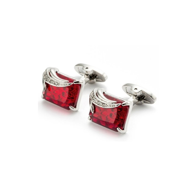 Kings Collection Red Crystal Wings Cufflinks KC10057 Red - Cuff Links - Other Metals Red
