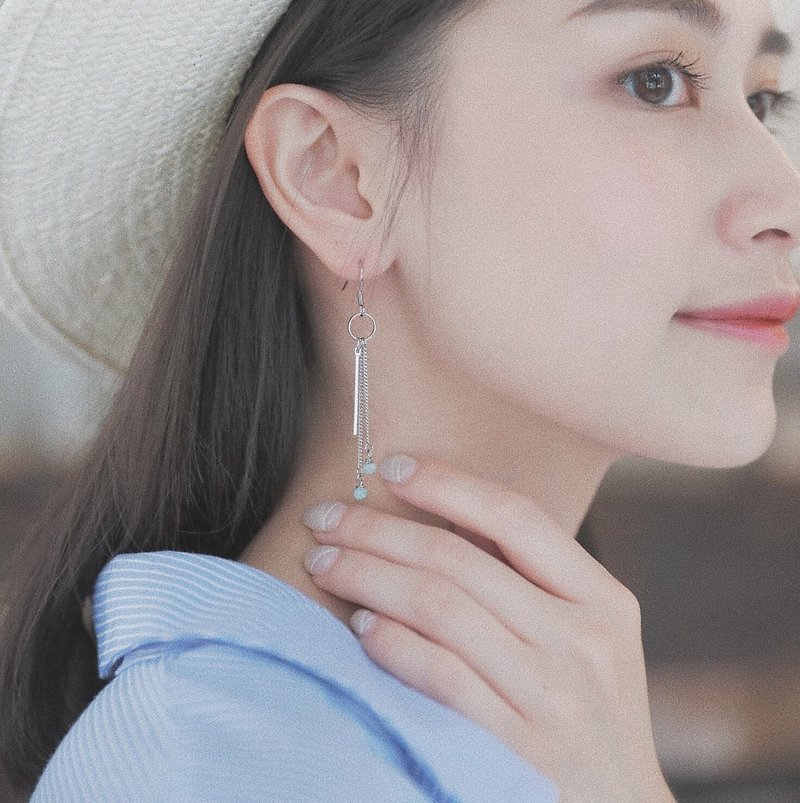 Zhu. Handmade Earrings - Summer Tassels - Earrings & Clip-ons - Gemstone Silver