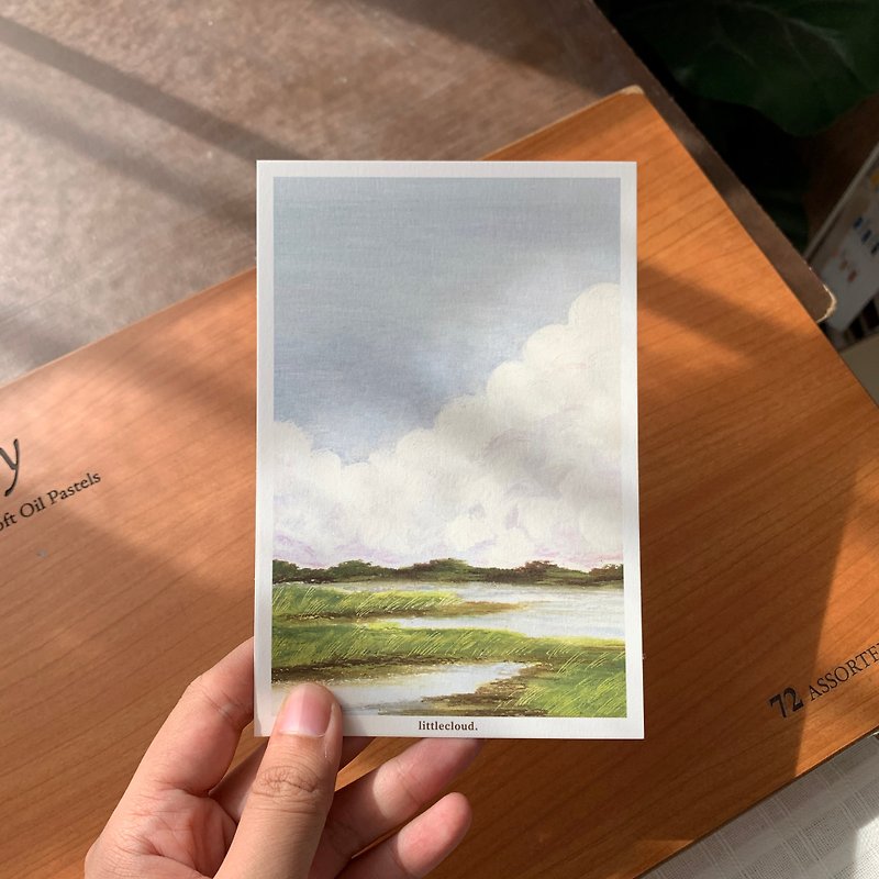 Postcard - Little Cloudy - การ์ด/โปสการ์ด - กระดาษ สีเขียว