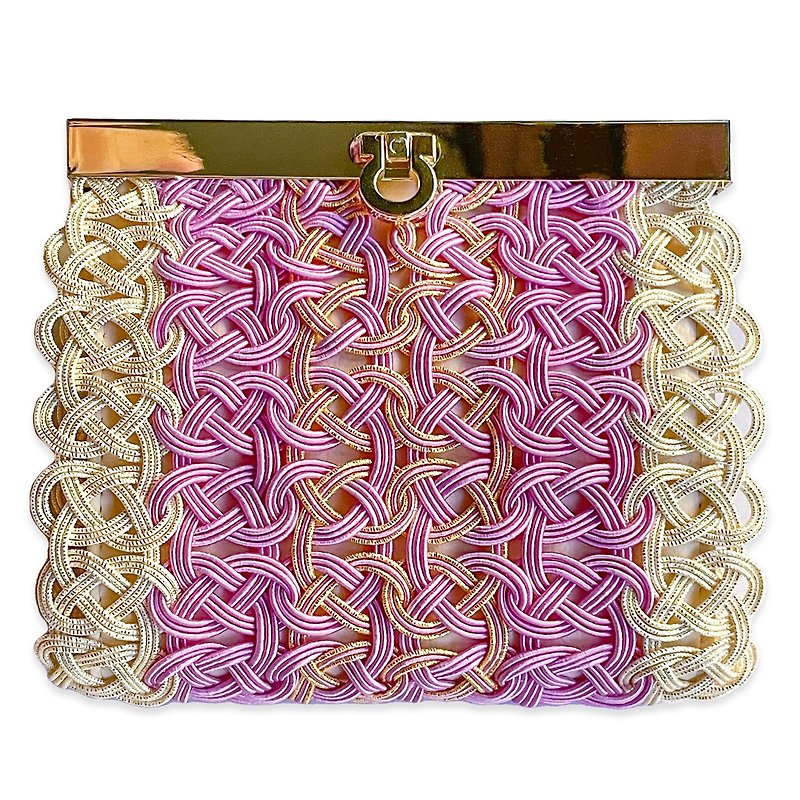 Mizuhiki Kiss lock bag Wallet Lavender Purple - Wallets - Paper Purple