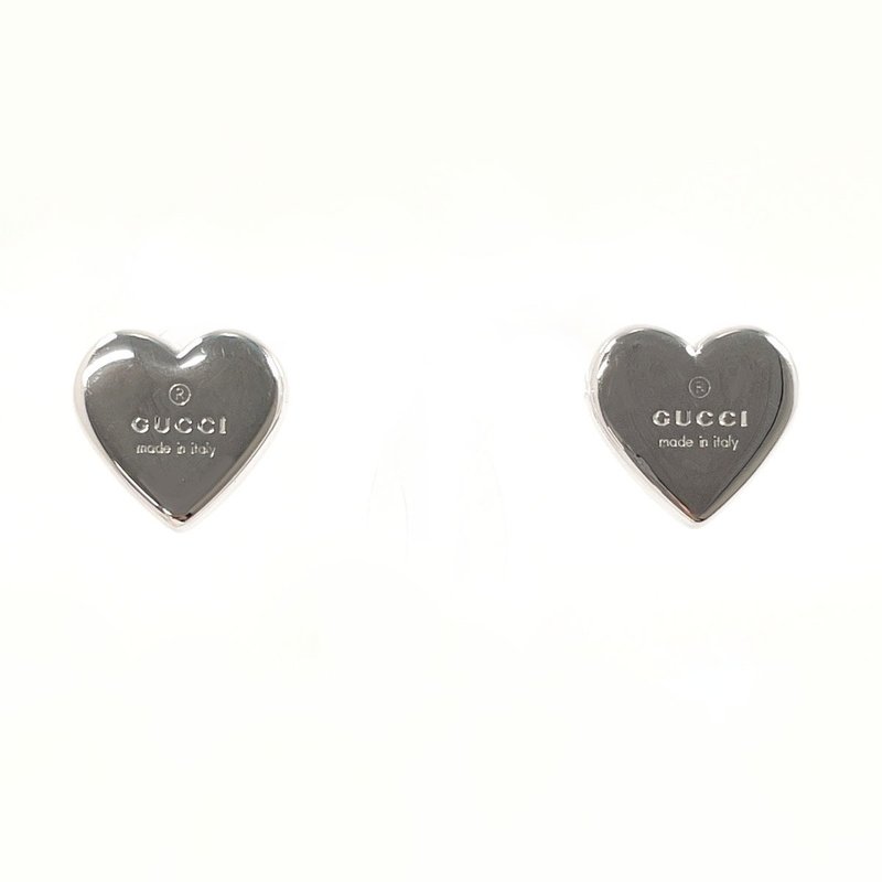 【日本直送 中古美品】グッチ GUCCI ピアス トレードマークハート ロゴ シルバー925 アクセサリー 新品仕上げ済み - 耳環/耳夾/耳骨夾 - 純銀 銀色