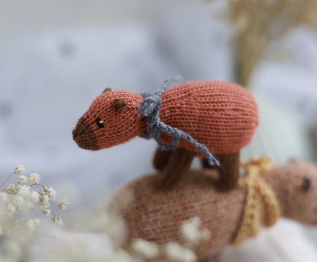 あみぐるみ　ハンドメイド　カピバラ　夏♡ カピバラちゃん 編みぐるみ 2個セット あみぐるみ 青空 通販