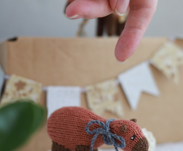 デジタル】カピバラの編み図。あみぐるみ水豚。かわいいげっ歯類の