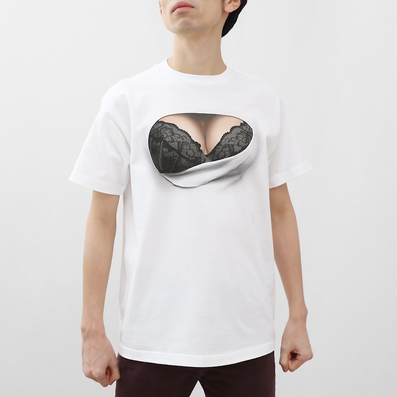 Mousou Burst T-shirts/ BLACK & CHARCOAL Bra/ M size - 帽T/大學T - 棉．麻 黑色