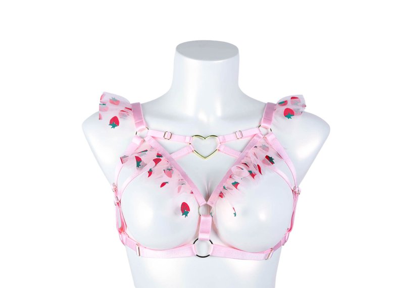 Strawberry Harness Top - 其他 - 其他材質 粉紅色