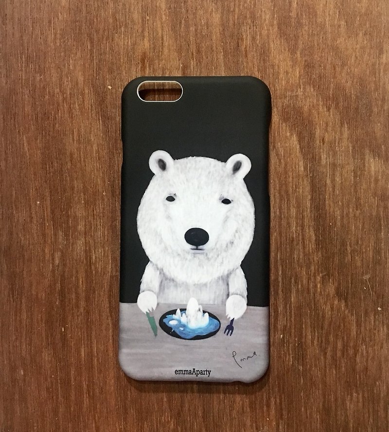 emmaAparty illustration mobile phone case: polar bear - เคส/ซองมือถือ - พลาสติก 