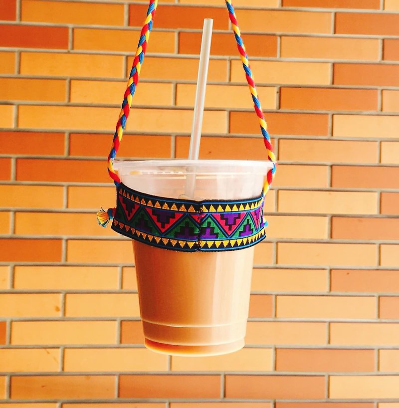 Handmade triangular totem hand shake cup drink sets of beverage bags - Beverage Holders & Bags - Polyester 