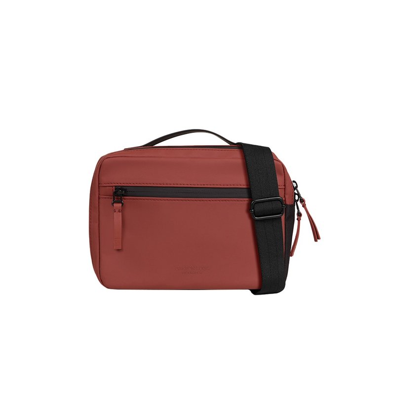 Gaston Luga Dash Box bag 防水兩用方包-復古橘【現貨】 - 側背包/斜背包 - 其他材質 橘色