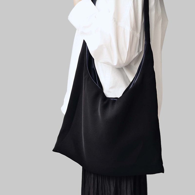 Standard shoulder bag  /  Black & Dark blue - Messenger Bags & Sling Bags - Other Man-Made Fibers Black