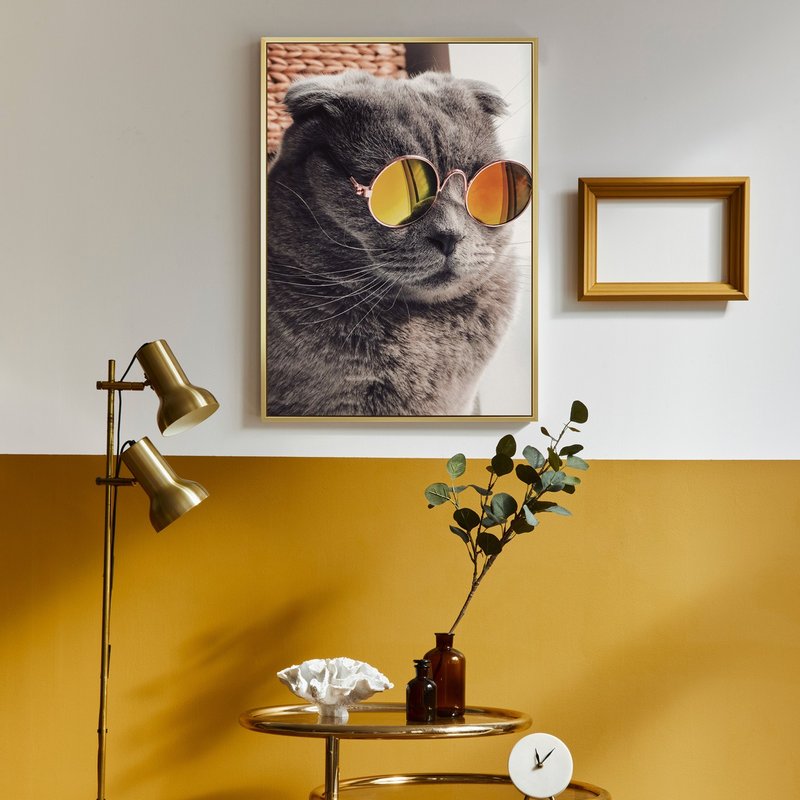 低調再低調 - 療癒小貓咪攝影/北歐風極簡/家居佈置/玄關佈置/ - 海報/掛畫/掛布 - 棉．麻 灰色