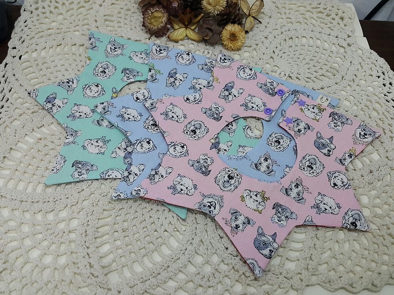 Dog Daily Star Pocket/Baby Bib/Saliva Towel【ST171104】 - Bibs - Cotton & Hemp Multicolor