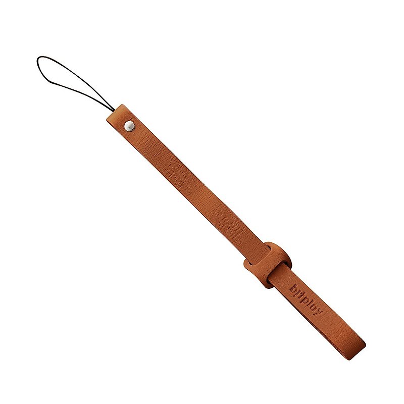 Bitplay handmade leather wrist rope (caramel) - Phone Cases - Genuine Leather Brown