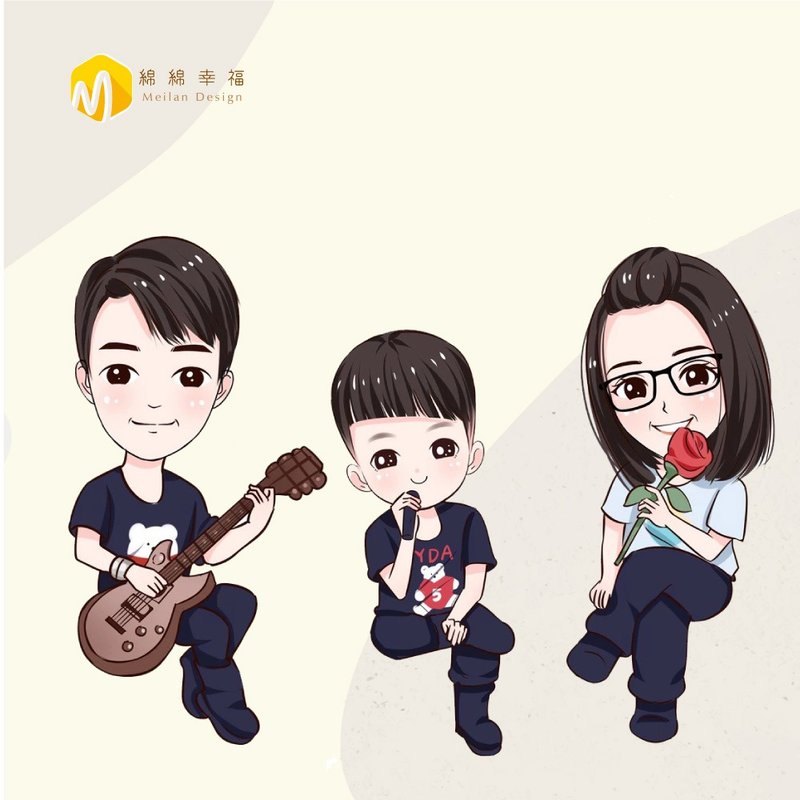【似顏繪人像】漫畫可可風│【人像電子檔】 - 電子似顏繪/繪畫/插畫 - 其他材質 