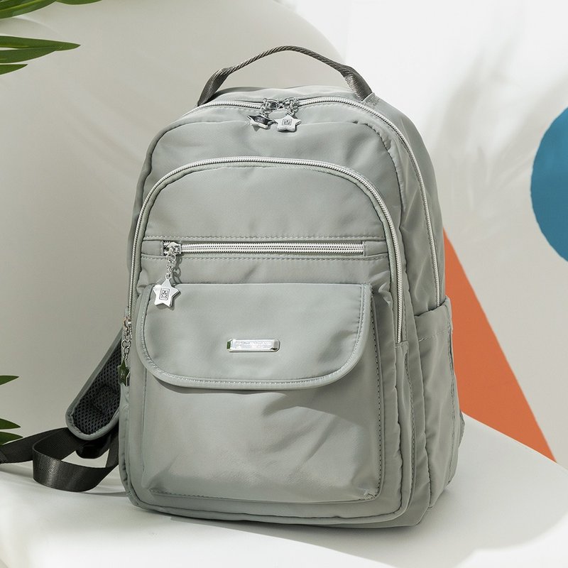 [Kinloch Anderson] Urban Cool Flip Back Backpack-Grey Green - กระเป๋าเป้สะพายหลัง - ไนลอน สีเทา