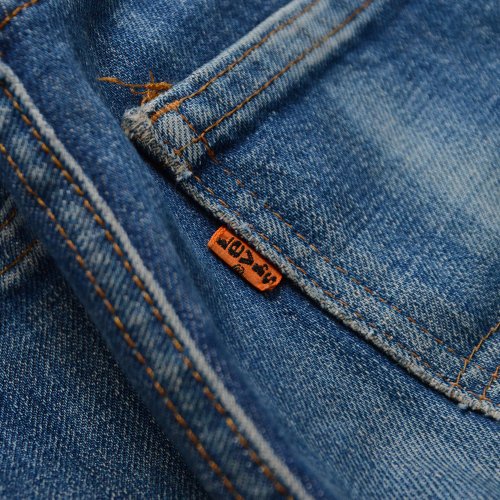VTG 70s LEVI's 519 ORANGE TAB TALON 42 MADE IN USA DENIM