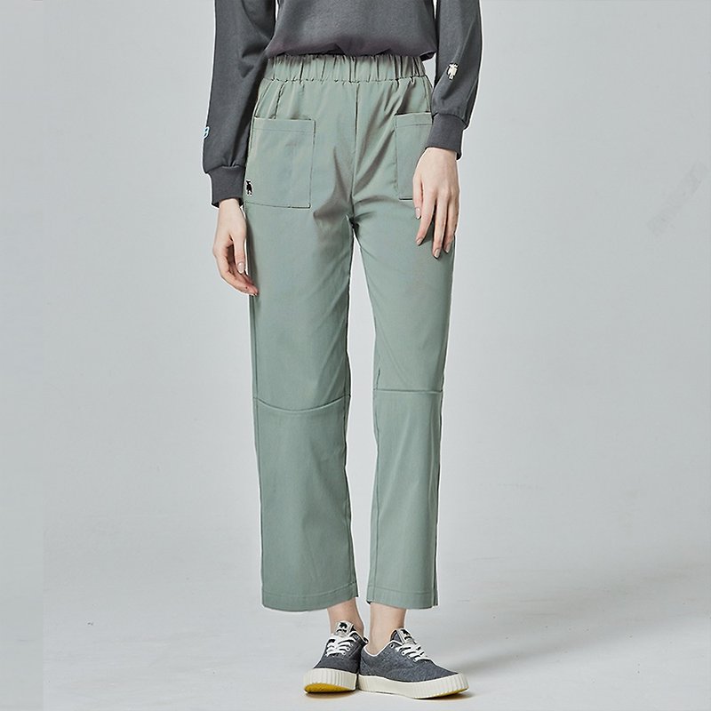 moz Swedish Moose 100% Cotton Comfort Morandi Slim Fit Elastic Pocket Pants (Avocado Green) - Overalls & Jumpsuits - Cotton & Hemp Green