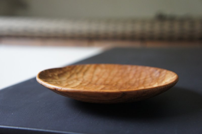 緬甸柚木小圓盤 - 碟子/醬料碟 - 木頭 咖啡色