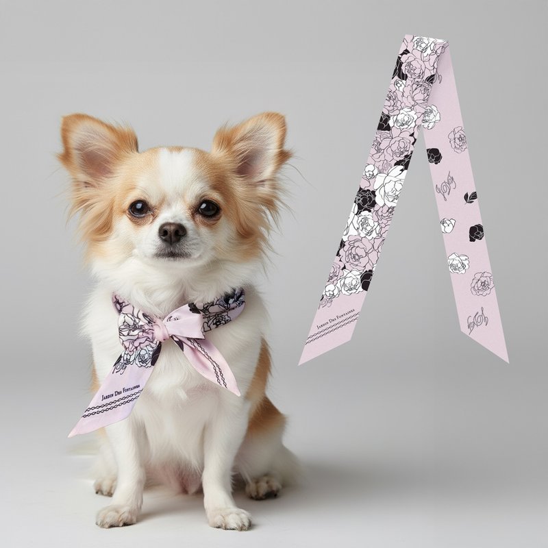 Dog Bandana | Dog Scarf | Fit All Dogs | Pet Fashion | Classy and Fabulous - ชุดสัตว์เลี้ยง - เส้นใยสังเคราะห์ สึชมพู