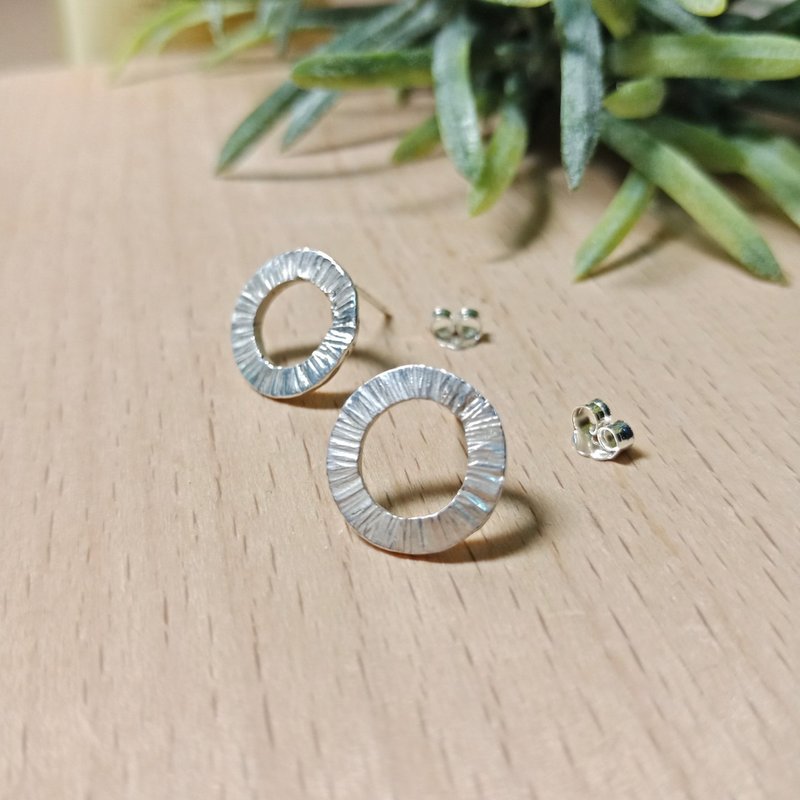 サンシャインハロースターリングシルバーイヤリング-925スターリングシルバーイヤリング - ピアス・イヤリング - スターリングシルバー 