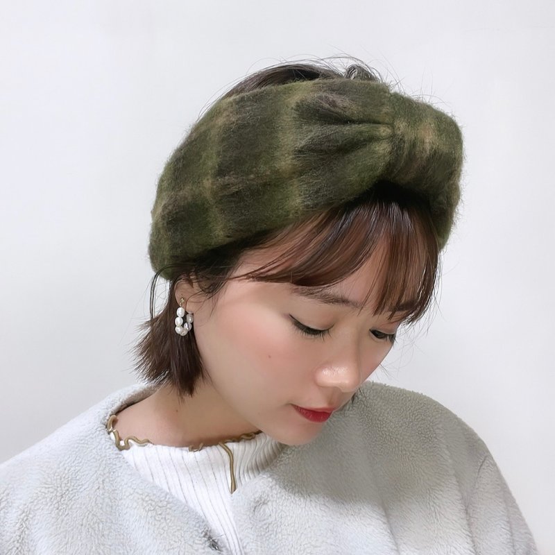 在濕地滑倒 好煩小姐 冬天髮帶 - 髮箍/髮帶 - 聚酯纖維 綠色