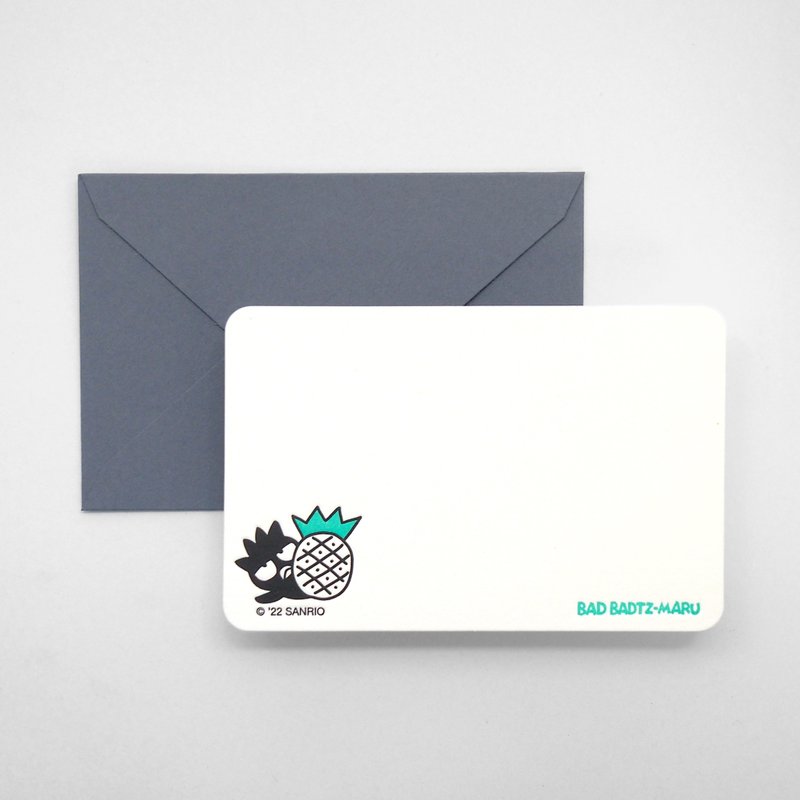 sanrio letterpress mini card - bad badtz-maru - Cards & Postcards - Paper Gray